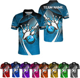 Ligthuy Personalized Name Bowling Polo Shirts 3D for Men and Women, Bowling Shirt, Bowling Shirts for Men Team Bowling Shirt