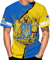 Ligthuy Personalized Name Ukraine Shirt 3D, Ukraine Tshirt Unisex for Men and Women, Custom Ukrainian Tshirt S-5XL