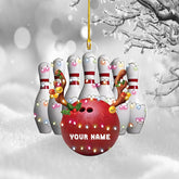 Royal Fight Personalized Bowling Ornament Gifts Sport Christmas Ornaments Bowling Player Gifts Bowling Team Gift Bowling Xmas (BL 8)