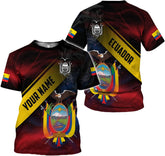 Personalized Name Ecuador Shirts for Men and Women, Ecuador Ecuadorian Flag PideCamiseta De Ecuatoriana Mujer