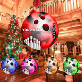 Royal Fight Personalized Bowling Ornament Gifts Sport Christmas Ornaments Bowling Player Gifts Bowling Team Gift Bowling Xmas (BL 2)