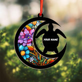 Personalized Sea Turtle Christmas Tree Ornament 2024, Turtle Sea Ocean Animal Ornament 2D Flat, Sea Turtle Christmas Decor, Ocean, Beach Ornaments, Tortoise Ornaments, Gift for Turtle Lover (TUT 5)