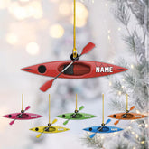 AOVL Personalized Kayak Ornament Lake Kayaking Board Ornament Kayak Gift for Christmas Tree Kayaking Christmas Ornament Kayaking Gifts Ornaments (Kayak 4)