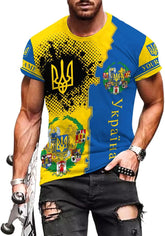 Ligthuy Personalized Name Ukraine Shirt 3D, Ukraine Tshirt Unisex for Men and Women, Custom Ukrainian Tshirt S-5XL