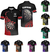 Pretyprints Personalized Dart Shirts Men Women 3D Polo Custom Name Team Jersey Funny Dartboard Shirt S-5XL Gifts