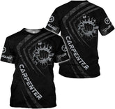 MoonArt Personalized Carpenter Shirt Custom Carpenter Shirts Woodworking Carpentry Woodworker 3D T Shirts Tshirt for Men