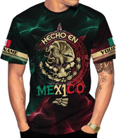 Mostefy Personalized Name Mexican Shirts 3D Customized Mexico Shirt US Flag, Mexican Shirts for Women Unisex