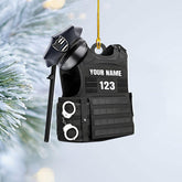 Personalized Christmas Police Ornament with Name, Custom Police Gifts, Police Christmas Birthday Gift for Men Dad, Police Ornaments for Christmas Tree Hanging Decorations Gift Police (Style 16)