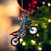 Personalized Name Motorcycle Acrylic Ornament Multicolor, Motorcycle Christmas Acrylic Ornament, Biker Gifts, Motorcycle Gifts, Motorcycle Home Decor Ornaments for Motorcycle Lovers (Style 9)