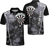 MoonArt Personalized 3D Dart Polo Shirt for Teams Custom Name Funny Dartboard Design Ideal Gift for Dart Players American