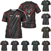 MoonArt Personalized Pickleball T-Shirt 3D Men Women Gifts Sleeve Apparel Black Flag Jersey Tee Sport Fit Clothing Outfits