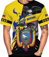 Ligthuy Personalized Name Ecuador 3D Shirt, Ecuador Flag Pride Gift T-Shirt, Men & Women S-5XL