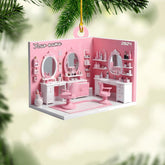 Paniprints Personalized Barber Ornaments for Christmas Tree 2024, Hair Dresser Christmas Ornaments, Hair Stylist Ornaments, Hair Salon Christmas Tree Ornaments Xmas Decor (Style 7)