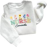 Suseaz Custom Nurse Sweatshirt Personalized Healthcare Shirt RN ER CNA Licensed Practical Nursing Care Workers