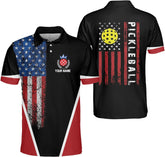 MoonArt Personalized 3D Pickleball Polo Shirt for Teams Custom Name Sport Fit Clothing Ideal Gift for Pickleball Players