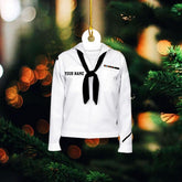 RoyalBro Personalized Sailor Christmas Ornaments, Custom Sailor Uniform Ornament, Sailboat Ornament Anchor Sailing Ornament Sailboat Ornament, Gift for Sailor Hanging Tree Decor (S1)