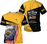 Personalized School Bus Driver Shirt - Custom Yellow Bus Driver 3D Hoodie for Men and Women
