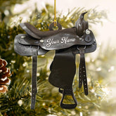 Royalbro Personalized Cowboy Christmas Ornaments, Cowboy Boots and Hat Ornament for Cowboy, Saddle Ornament, Cowboy Cowgirl Horseback Riding Ornament Tree Hanging Ornament (CB 3)