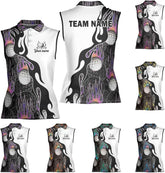 Podagree Personalized Golf Shirts for Women Sleeveless with Collar, Funny Golf Shirts for Women Ladies Sleeveless Golf Shirt