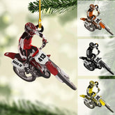 Artparel Custom Dirt Bike Acrylic Ornament, Dirt Bike Christmas Ornament 2024, Dirt Bike Player Ornament, Dirt Bike Tree Decor, Dirt Bike 2024, Gifts for Dirt Bike Lovers, Players (DB3)