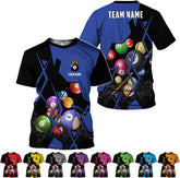 Parvii Personalized Billiards Shirt for Men, 8 Ball Pool Shirt, Billiards Gift