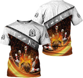 Pretyprints Personalized Bowling Shirt - Custom Bowling Gift for Women & Men