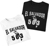 Mostprints Personalized Name El Salvador Embroidered Shirt 3D, El Salvador Flag Shirt for Men Women, El Salvador Tshirts