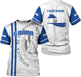 Personalized El Salvador Flag Shirt - Men & Women Salvadorans Pride Tshirt