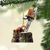 Piratify Personalized Name Arborist Ornament for Xmas 2024, Customized Chainsaw Ornament Aborist Christmas Wood, Plastic Ornament Tree Hanging Ornament Pine Decorations (Arborist 3)