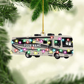 RoyalBro Personalized Camper Ornament Custom Camping Ornament, Tent Ornament RV Camping Ornament, Happy Gifts for Camping Lovers, Travel Camping Backpacked Hanging Ornament (CP 4)
