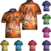 Mostprints Personalized Bowling Jersey 3D, Bowling Shirts for Team, Bowling Shirt Unisex for Men Women, Bowling Shirts for Men
