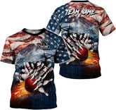 Rivelus Personalized Name Bowling Shirts for Men and Women 3D, Bowling Shirts for Team Bowling, Bowling Shirts Gift