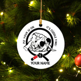 MAPrints Personalized Jiu Jitsu Ornaments for Christmas Tree, Brazilian Jiu Jitsu Gift Hanging for Men, Jiu-Jitsu Xmas Keepsake Ornament, Martial Arts Ornament, Black Belt Christmas Ornament (BJJ 6)