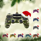 Personalized Video Game Controller Ornament, Custom Gamer Ornament Christmas Ornaments Gaming Controller Gift for Gamer, Gaming Ornaments for Christmas Tree Decorations 2D Gaming Ornaments (G6)