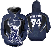 Leprints Personalized Motocross Custom Number&Name Racing T-Shirt 3D Dirt Bike Motorcycle Off-Road Hoodie Sweater Riders