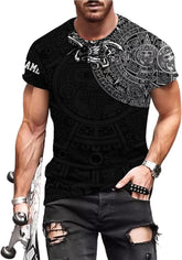 Paniprints Personalized Name Aztec Shirts for Men, Aztec Warrior Shirt, Mexican Shirts for Men Mexican Azteca, Mexico Shirts