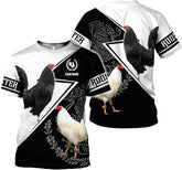 AOVL Personalized Rooster shirts 3D Rooster Mexican Shirts for Men Rooster Mexico Shirt Rooster Shirt for Men Women S-5XL