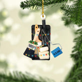 Pretyprints Personalized Painter Ornament Christmas 2024, Painter Ornament Gifts for Coworkers Xmas Tree Decor Hanging Ornaments, House Painter Ornament (Style 2)