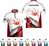 Artparel Personalized Name Bowling Jersey 3D, Custom Bowling Shirts for Team, Bowling Shirt Unisex for Men & Women