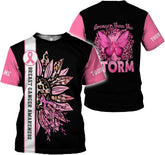 Podagree Personalized Breast Cancer 3D Shirt, Pink Ribbon Awareness T-Shirt, Survivor Pride Tshirt Breast Cancer Shirt