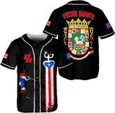 RoyalBro Personalized Puerto Rico Baseball Shirt - Custom Team Name, Puerto Rican Baseball Jersey for Men