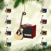 Personalized Guitar Ornament, Electric Guitar Ornament, Guitar Christmas Ornaments 2024, Acoustic Guitar Christmas Ornament, Guitar Christmas Ornaments Guitarist Gift Musical Instruments Xmas (G10)