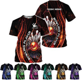 Rivelus Personalized Name Bowling Shirts for Men and Women 3D, Bowling Shirts for Team Bowling, Bowling Shirts Gift