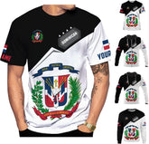 Woseprints Personalized Dominican Shirt 3D, Dominican Republic T Shirt, Dominican Flag Tshirt, Republica Dominicana Shirt