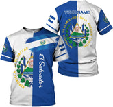 Personalized El Salvador Flag Shirt - Men & Women Salvadorans Pride Tshirt