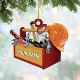 mostprints Personalized Mechanic Tools Ornaments, Custom Mechanic Christmas Ornaments, Mechanic Worker Lover, Gift Ornament Christmas Tree Hanging Pine Decorations, Mechanic Gift (M7)