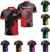 Pretyprints Personalized Dart Shirts Men Women 3D Polo Custom Name Team Jersey Funny Dartboard Shirt S-5XL Gifts