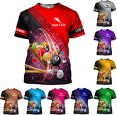 Parvii Personalized Billiards Shirt for Men, 8 Ball Pool Shirt, Billiards Gift