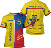 Royal Fight Personalized Ecuador Shirts Ecuador Coat of Arms Flag 3D Shirts Ecuador Ecuadorian Flag Pride Gift