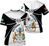 Personalized Name Guyana Shirts for Men and Women,Guyana Flag Funny Patriotic T-Shirt, Guyanese Pride Flag Shirt